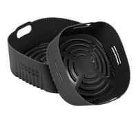 YINGRACE 22CM Accessori Friggitrice ad Aria in Silicone, 2PCS Quadrata Teglie Cestino Friggitrice ad Aria per Moulinex 6,5L EZ8018, Princess 6,5L, Riutilizzabile Invece di Carta Forno