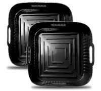 YINGRACE 23CM Accessori Friggitrice ad Aria in Silicone, 2PCS Quadrata Teglie Cestino Friggitrice ad Aria per COSORI 6L/6,2L/6,4L, Princess 8L, Russell Hobbs 8L, Riutilizzabile Invece di Carta Forno