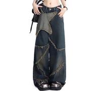 YINGWIN Star Jeans da donna Y2k Baggy Jeans da donna Aesthetic Stuff anni '90, Blu, M