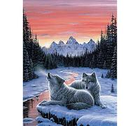 Yingxin34 Pezzi Puzzle, Puzzle Giochi, Due Lupi Vicino al Fiume Puzzle 3000 Pezzi, Puzzle Adulti, Risolvi Il Puzzle, Jigsaw Puzzle-48.03x31.88 Pollici (122 x 81cm)