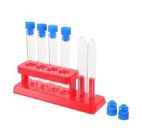 yingyingjia 5 tubi di plastica strumenti per l'apprendimento scientifico per bambini kit di supporto per tubi trasparenti kit sperimentale giocattoli provette con supporto