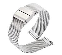 YingYou 12/14/16/18/20/22mm Milanese Loop Cinturino In Acciaio Inox A Sgancio Rapido Delle Donne Degli Uomini Della Maglia Del Metallo di Ricambio Del Braccialetto Della Vigilanza Band(Silver,18mm)