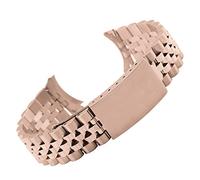 YingYou Acciaio inossidabile Banda for orologio curvo in acciaio inox 13 17 18 19 20 21 21 22 millimetri 5beads in metallo in metallo cinturino in metallo cinturino da polso Braccialetto Turtle fibbia