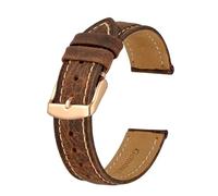 YingYou, cinturino di ricambio in pelle Crazy Horse, da 18 mm, 20 mm, 21 mm, 22 mm, 24 mm, cinturino di ricambio con fibbia in oro rosa per orologi da uomo, 18mm, Agata