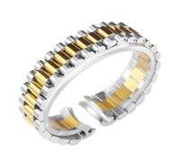 YingYou Cinturino for accessori for orologio in acciaio inossidabile massiccio compatibile con cinturino for orologio Rolex DATEJUST DAY-DATE OYSTERPERTUAL DATE 17mm 20mm 21mm(Silver Gold 3,20mm no lo