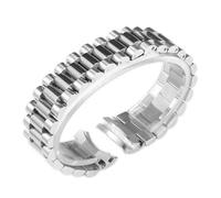 YingYou Cinturino for accessori for orologio in acciaio inossidabile massiccio compatibile con cinturino for orologio Rolex DATEJUST DAY-DATE OYSTERPERTUAL DATE 17mm 20mm 21mm(Silver 3,20mm no logo)