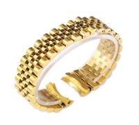 YingYou Cinturino for accessori for orologio in acciaio inossidabile massiccio compatibile con cinturino for orologio Rolex DATEJUST DAY-DATE OYSTERPERTUAL DATE 17mm 20mm 21mm(Gold 5,21mm no logo)