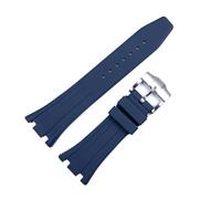 YingYou Cinturino in gomma da 26 mm e 27 mm compatibile con AP 15400 26470 15703 Braccialetto subacqueo in silicone morbido compatibile con cinturino da polso sportivo Casioak Gen4 Gen5(Blue-Silver)