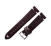 YingYou Cinturino in pelle Zwart Zwart Zwart Brown Brown Oil Oil Watch Strap Italiano 18mm 20mm 22mm Guarnizione rapida Guarnizione a sguardo a sguardo a sguardo a sguardo(Red wine-silver,20mm)