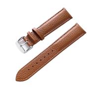 YingYou Cinturino In Vera Pelle Da Donna In Morbida Pelle Di Litchi Cinturino In Pelle Di Vacchetta Cinturino For Orologio Da Uomo Impermeabile 14 16 18mm Accessori For Catena Di Orologi(Brown_22mm)