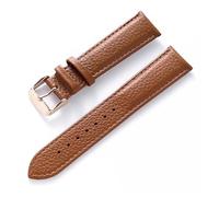 YingYou Cinturino In Vera Pelle Da Donna In Morbida Pelle Di Litchi Cinturino In Pelle Di Vacchetta Cinturino For Orologio Da Uomo Impermeabile 14 16 18mm Accessori For Catena Di Orologi(Brown rose bu