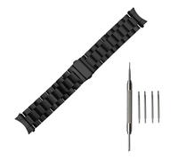 YingYou Connettore curvo 22mm cinturino in acciaio inox compatibile con Samsung Galaxy 4 6mm. Gear S3 Classic Frontier Band Braccialetto da polso GALAXY Watch 3(Black,Huawei GT)