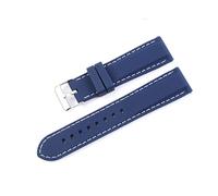 YingYou Guarda Band 18mm 20mm 22mm 24mm in silicone Sport di gomma in silicone adatto for Zwart Bay Khaki Braccialetto da donna Bracciale da donna con cinturino da donna(Deep blue Silver,18mm)