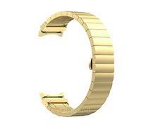 YingYou Nessuna lastra di metallo senza lacune Adatta for Samsung Galaxy Watch 4 classic 46mm 42mm 44mm 40mm Bracciale in acciaio inox orologio 4 cinghia accessori(Gold,Watch 4 calssic 46mm)