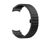 YingYou Nessuna lastra di metallo senza lacune Adatta for Samsung Galaxy Watch 4 classic 46mm 42mm 44mm 40mm Bracciale in acciaio inox orologio 4 cinghia accessori(Black,Galaxy watch 4 40mm)
