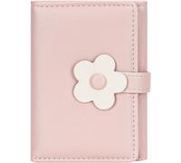 YINHEXI Portafoglio da donna, con blocco RFID, piccolo, compatto, a tre ante, in pelle PU, con porta carte di credito, mini borsa da donna, Rosa confetto, Twee