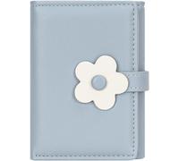 YINHEXI Portafoglio da donna, con blocco RFID, piccolo, compatto, a tre ante, in pelle PU, con porta carte di credito, mini borsa da donna, Celeste (Baby Blue), Twee