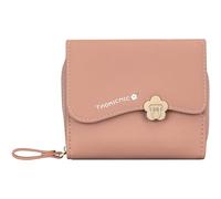 YINHEXI Portafoglio da donna, piccolo portafoglio da donna con blocco REID con porta carte di credito, portafoglio sottile bifold con tasca portamonete con cerniera, Rosa, Carino