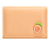YINHEXI Portafoglio da donna, portafoglio da donna con motivo di frutta, piccolo portafoglio a tre ante con blocco RFID, piccolo portafoglio tascabile in pelle carino, Carota, Carino