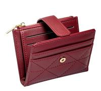 YINHEXI Portafoglio da donna, portafoglio da donna, piccolo portafoglio bifold con blocco RFID, grazioso portafoglio da tasca in pelle per donne, ragazze, mini borsa corta da donna, Borgogna-1,