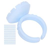 Yinhing 100 Pezzi di Coppette per Colla per Ciglia per Applicazione Professionale di Extension Ciglia Accessorio Essenziale per Supporto Colla Ideale per Saloni di Bellezza e Trucco Colore Bianco