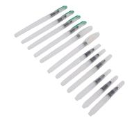 Yinhing 12 Pezzi Set di Pennarelli Ricaricabili con Punta in Nylon (WHITE) | Corpo in plastica con 6 punte fini e 6 punte piatte per matite acquerellabili solubili casa scuola viaggi art