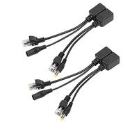 Yinhing 2 Coppie POE Splitter 12V Power Over Ethernet Adattatore IEEE 802.3af Compatibile per Fotocamere e Apparecchiature di Monitoraggio