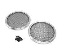 Yinhing 2 Pezzi di Copertura della Griglia 'altoparlante per Auto da 169 Mm, Facile da Installare, Protezione Rotonda in Metallo per Altoparlanti per Sistemi Marini Home Theater (SILVER)