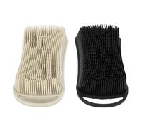 Yinhing 2 Pezzi Scrubber Bagno in Silicone, Spazzola Esfoliante a Doppio Lato con Setole Lunghe e Corte per Massaggio del Cuoio Capelluto Pulizia del Corpo, per Doccia Pelle Sensibile