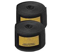 Yinhing 2 Pz Fasce per Le Mani da Boxe in Cotone Elastico Kickboxing MMA Bende di Supporto per Il Polso con Lunghezza di Chiusura a Gancio per Boxe Muay Thai Taekwondo (Black)