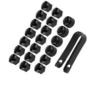 Yinhing 20 Pezzi 17 Mm Dado Ruota Auto Vite Copertura Antifurto Argento con Design Facile Installazione Adatta per la Maggior Parte dei Veicoli e su Strada (Black)
