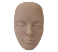 Yinhing 5D MANNECCHINO DI FACCHIO SILICO Silicone, Volto DI Silicone Riutilizzabile per Praticare il Manichino per il Trucco per i Principianti per Praticare gli Occhi del (Tono della pelle profonda)