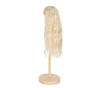 Yinhing /6 Parrucca per Bambola Capelli Ricci in Seta Artificiale Ad Alta Temperatura per Bambole da 15,5 a 17 Cm Cura Facile dello Styling per i Rifacimenti delle Bambole (Oro chiaro)