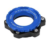 Yinhing Adattatore del Freno a Disco, Adattatore di Blocco Centrale per dell'assale in Lega di Alluminio Centerlock a 6 Bulloni Blocco Freno Attraverso Il dell'asse (Blue)