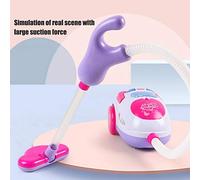 Yinhing Aspirapolvere Giocattolo per Bambini, Set da Gioco Interattivo con Funzione Push Pull per Far Finta di Giocare con Ragazze e Ragazzi (PINK)