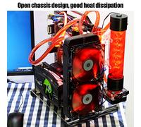 Yinhing ATx M Telaio di Prova Aperto ATX/ITX Rack con Design Verticale Prestazioni di Overclock Migliorate Maniglia Ergonomica Finitura Rossa per un Raffreddamento Ottimale e un Facile Accesso (BLACK)