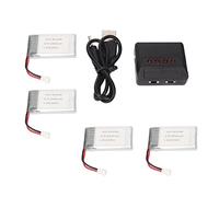 Yinhing Batteria per Drone RC da 3,7 V 2000 MAh 4 Pezzi con Accessorio Batteria Al Litio UAV Portatile KY601S H11D H11C Quadcopter