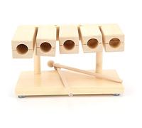 Yinhing Blocchi di Percussioni in Legno di Acero a 5 Toni con Martello per Bambini Educazione Al Ritmo Strumenti a Percussione Dal Suono Chiaro Ideali per Lezioni di Musica in età Prescolare