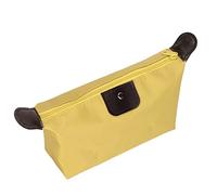 Yinhing Borsa Cosmetica Impermeabile in Nylon a Forma di Gnocco, Custodia Compatta e Portatile per il Trucco con Design con Cerniera Liscia, per Organizzare Articoli Toeletta e (YELLOW)