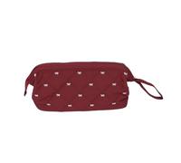 Yinhing Borsa Viaggio Trapuntata per Strumenti per Capelli Custodia per Accessori per lo Styling di Grande capacità con Apertura Sul Telaio Rigido e Tasche a Rete (rosso)