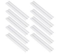 Yinhing Combinazioni di Rilegatura in Plastica, Spine Vincolanti, capacità di 150 Fogli, Aggiungendo un Raccoglitore di Pettine 19 Mm 30 Anelli, con Carta A4 B5 A5, 10 Pacchetti (Colore trasparente)