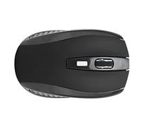 Yinhing - Computer Cordless da 2,4 GHz con Regolazione DPI a 3 Livelli - Compatibile con MacOS - Texture Sottile e Opaca per il Massimo Comfort - Durata Duratura (BLACK)