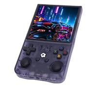 Yinhing Console di Gioco Portatile per Schermo Ad Alta Definizione da 4 Pollici 720x720 Grigio Traslucido Batteria da 4000 MAh Joystick Doppi Dispositivo di Gioco retrò Portatile Include Scheda di