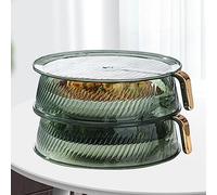 Yinhing Copertura per Alimenti Isolata Verde Trasparente Soluzioni Termiche per la Conservazione di Verdure Multistrato Impilabili Coperchio Protettivo a 4 Strati per Freschezza e Organizzazione in