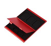 Yinhing Custodia in Alluminio Premium per Schede da 12 e TF. Porta Schede SD Leggero con Design a Doppio Strato per il Massimo (rosso)