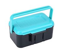 Yinhing Custodia Portatile per Esche da Pesca in Plastica ABS, Custodia per Esche con Clip, Ventilazione Traspirante, 2 Scomparti per Lombrichi, Vive, Ideale per i Pescatori