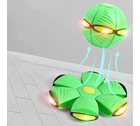 Yinhing Disco di Deformazione del Disco Volante con Luce per Il Gioco Interattivo dei Genitori Giocattolo Multifunzionale dal Design Morbido e Flessibile per Bambini e Animali Domestici (Green)