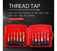 Yinhing Discussione TAP TAP Set, Trapano e Tocca Bit Set HSS VITE FIELLO 12pcs M3-M10 SHANK TASCIO TASCIO STRUMENTO TACCO PIET