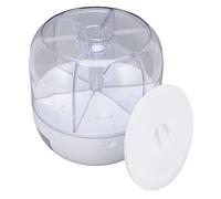 Yinhing Dispenser Alimentare Rotante a 6 Griglie Dispenser per Cereali Rotondo Ric con 6 Griglie Contenitore per Cereali in PP Resistente a 10 Kg per Domestica e Scatola di Riso Ideale per Sfusi da