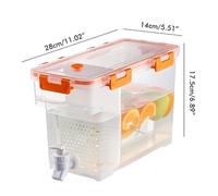 Yinhing Dispenser per Bevande in Plastica da 3,5 Litri Dispenser per Bevande con Rubinetto Ghiacciato Ideale per Frigorifero per Feste Picnic e Uso Quotidiano Versatile Intrattenimento all'aperto